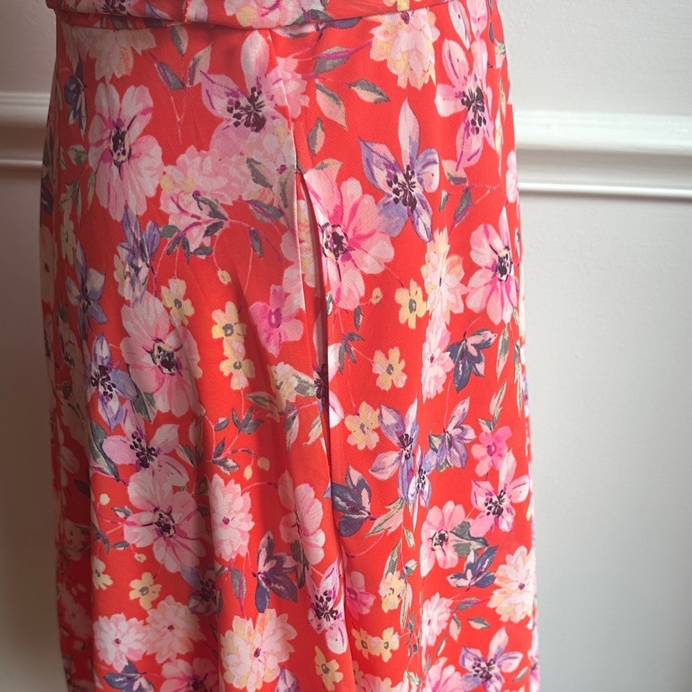 Eliza J Halter Neckline Floral Dress in Red and Pink Floral Size 8 NWT - Picture 6 of 12